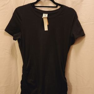 BNWT BLACK SIDE SCRUNCH T-SHIRT STYLE DRESS FROM PINK FOR VICTORIAS SECRET M